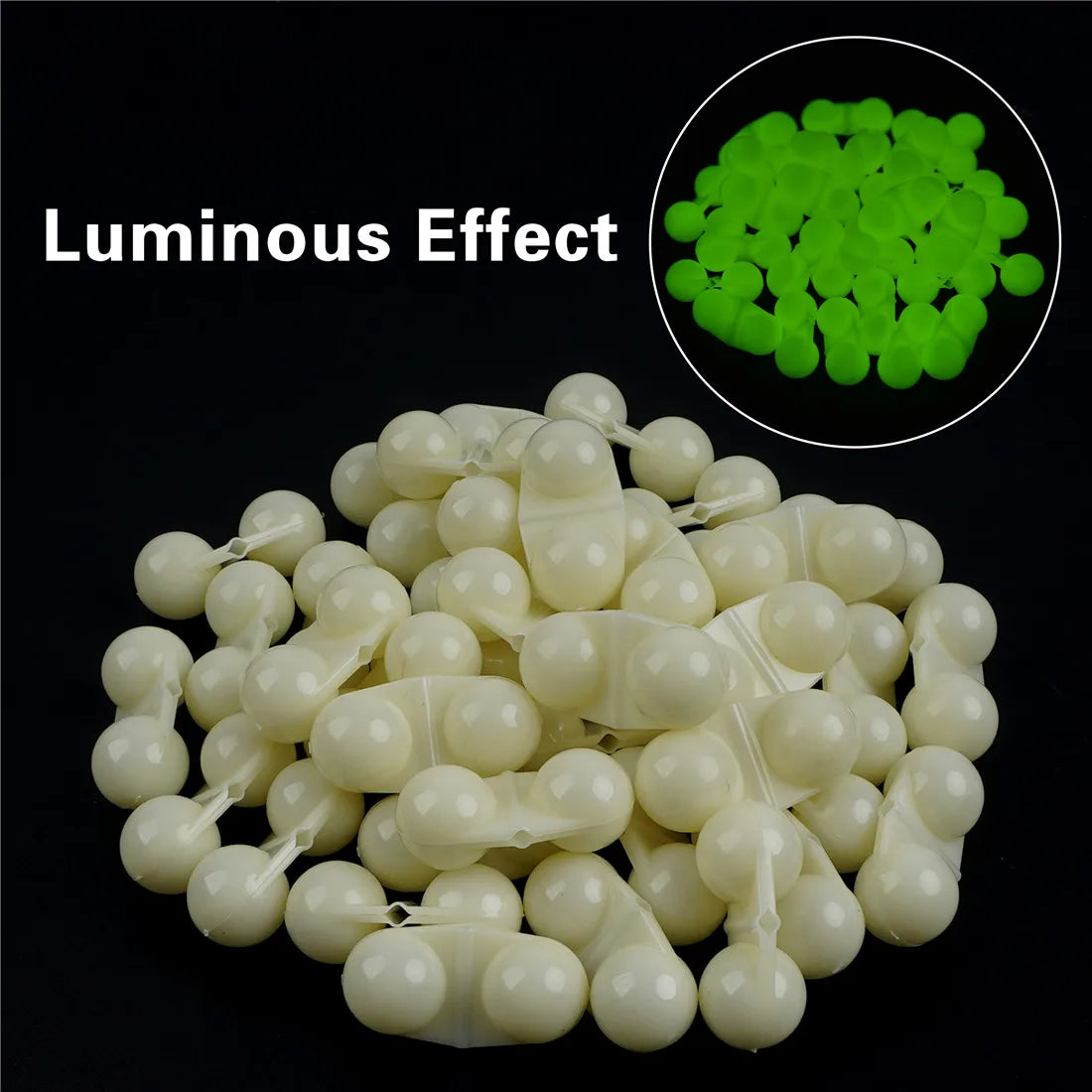 30PCS Fishing Double Rattle Portable ABS Sea Fishing Attractor Bell Beads Catfish Rig Pompano Fishing Accessory for Luring Fish The Clovii's Extravaganza!!!