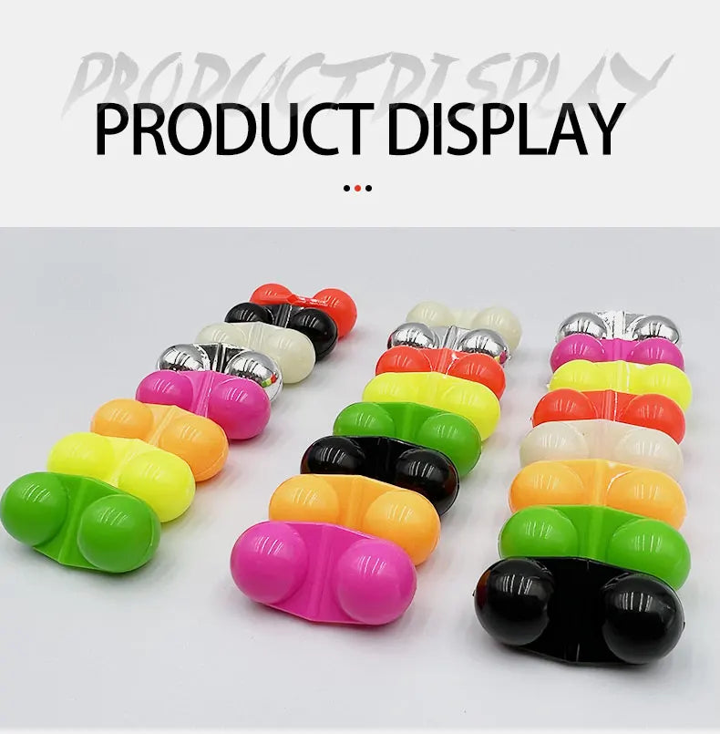 15 PCS Fishing Double Rattle Beads Catfish Lure Rig Fishing Tools Line Rattles Beads Plastic Accessory for Catfish The Clovii's Extravaganza!!!