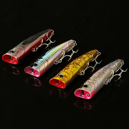 LETOYO Topwater Popper 8.5-30g floating Rock pop Artificial Hard Baits for Bass Perch Pike Fishing Lure The Clovii's Extravaganza!!!