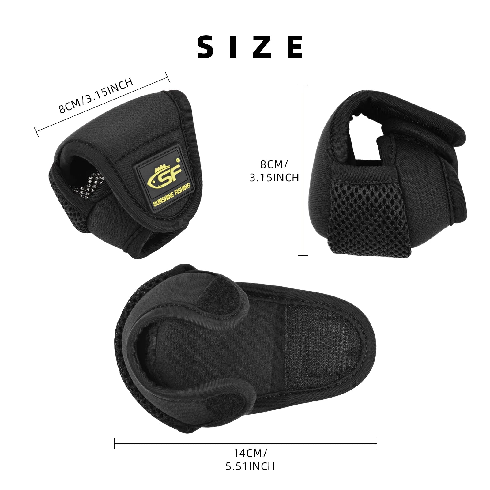 SF 1PCS Low Profile Casting Baitcast Reels Cover Case Reel Pouch Glove for Fits 50 100 200 250-Series Baitcaster The Clovii's Extravaganza!!!