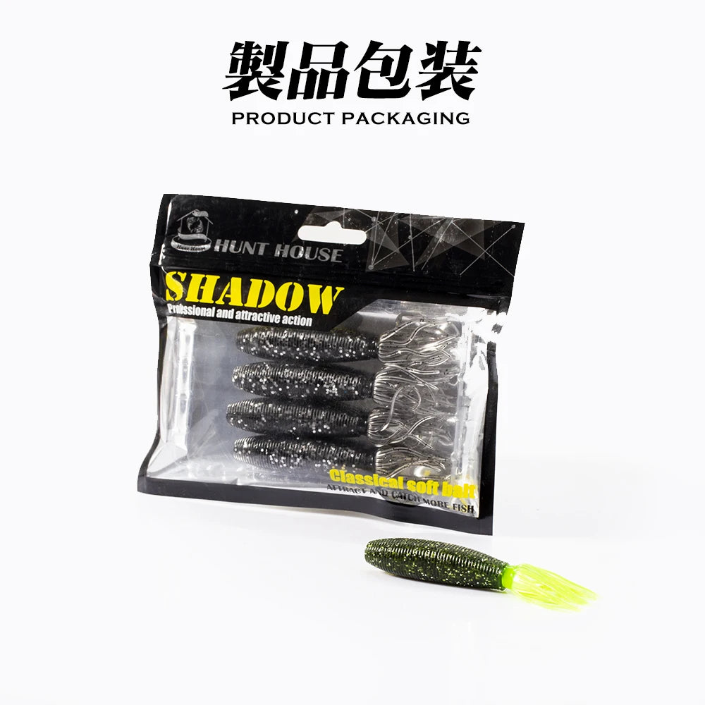 Hunthouse Fat ika soft fishing lure 10cm 10g 4pcs/bag easy shiner shad lures silicone leurre souple fishing black bass perch The Clovii's Extravaganza!!!