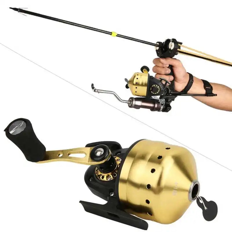 Fishing Reels for Slingshot Shooting Speed Ratio 3.6:1 BL35 Fishing Wheel Closed Metal Outdoor Hunting Fishing Tools CMBs Fishing and Outdoor Gear