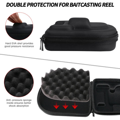 Fishing Reel Protective Case Water Resistant Hard EVA Box Pouch Built-in Anti-Pressure Sponge Baitcasting Wheel Bag Accessories The Clovii's Extravaganza!!!