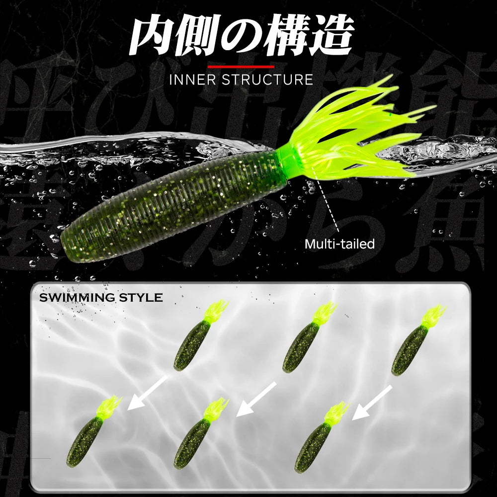 Hunthouse Fat ika soft fishing lure 10cm 10g 4pcs/bag easy shiner shad lures silicone leurre souple fishing black bass perch The Clovii's Extravaganza!!!