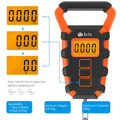 50KG Digital Fishing Scale with Ruler Portable Travel Luggage Weighing Scale Digital Fishing Scale Kitchen Food Scale The Clovii's Extravaganza!!!