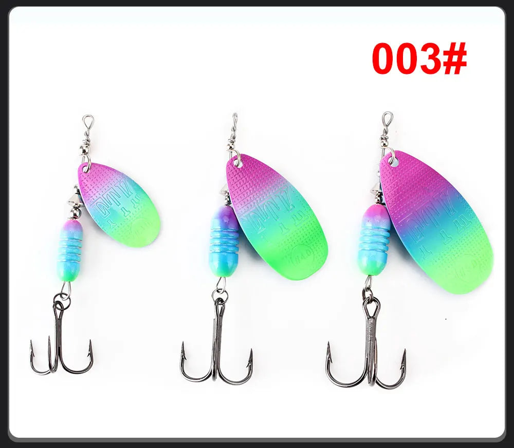 FTK New Spinner Fishing Lure 5.8g/6.3g/10.2/16.9/18.8g Hard Baits With Sharp Hooks Artificial Bait for Bass Fishing Accessories The Clovii's Extravaganza!!!