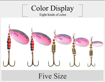 FISH KING 6 Color 0#-5# Spinner Bait With Treble Hooks 35647-BR Arttificial Bait Fishing Lure The Clovii's Extravaganza!!!