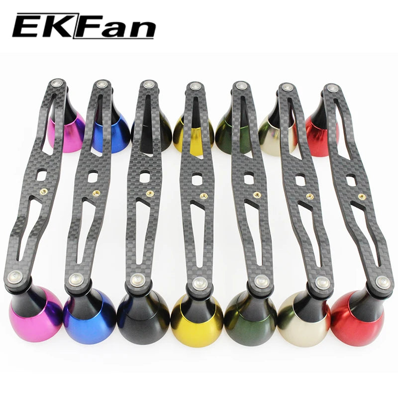 EKfan 130MM 105MM Suitable For DAI&SHI New Carbon Fiber Fishing Handle For Bait Casting Water-drop And Drum-Wheel Jig Reel The Clovii's Extravaganza!!!