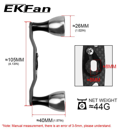 EKfan 130MM 105MM Suitable For DAI&SHI New Carbon Fiber Fishing Handle For Bait Casting Water-drop And Drum-Wheel Jig Reel The Clovii's Extravaganza!!!