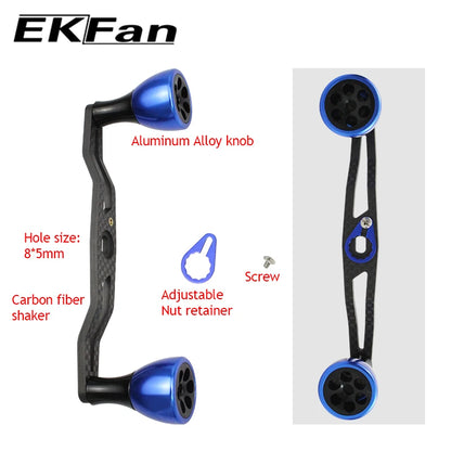 EKfan 130MM 105MM Suitable For DAI&SHI New Carbon Fiber Fishing Handle For Bait Casting Water-drop And Drum-Wheel Jig Reel The Clovii's Extravaganza!!!