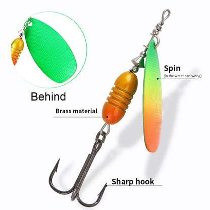 FTK New Spinner Fishing Lure 5.8g/6.3g/10.2/16.9/18.8g Hard Baits With Sharp Hooks Artificial Bait for Bass Fishing Accessories The Clovii's Extravaganza!!!