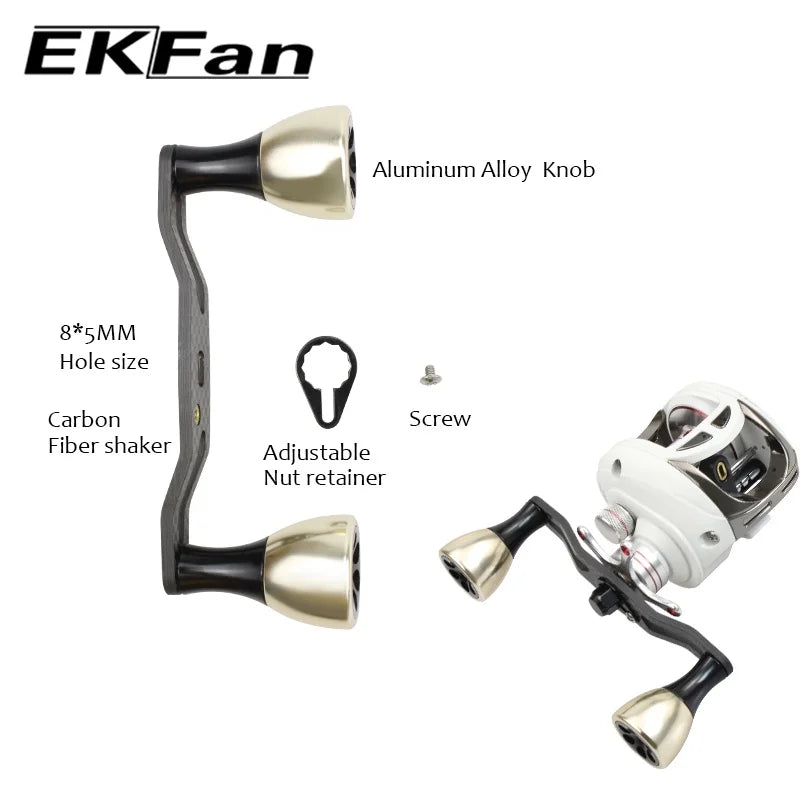 EKfan 130MM 105MM Suitable For DAI&SHI New Carbon Fiber Fishing Handle For Bait Casting Water-drop And Drum-Wheel Jig Reel The Clovii's Extravaganza!!!