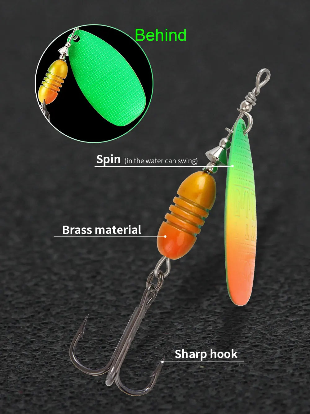 FTK New Spinner Fishing Lure 5.8g/6.3g/10.2/16.9/18.8g Hard Baits With Sharp Hooks Artificial Bait for Bass Fishing Accessories The Clovii's Extravaganza!!!