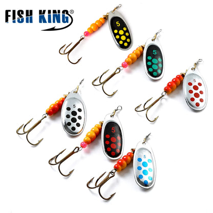 FISH KING 6 Color 0#-5# Spinner Bait With Treble Hooks 35647-BR Arttificial Bait Fishing Lure The Clovii's Extravaganza!!!