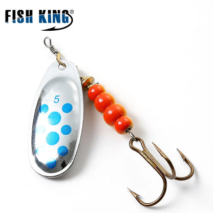 FISH KING 6 Color 0#-5# Spinner Bait With Treble Hooks 35647-BR Arttificial Bait Fishing Lure The Clovii's Extravaganza!!!