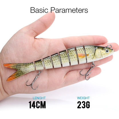 VTAVTA 10/14cm Sinking Wobblers Fishing Lures Jointed Crankbait Swimbait 8 Segment Hard Artificial Bait For Fishing Tackle Lure The Clovii's Extravaganza!!!