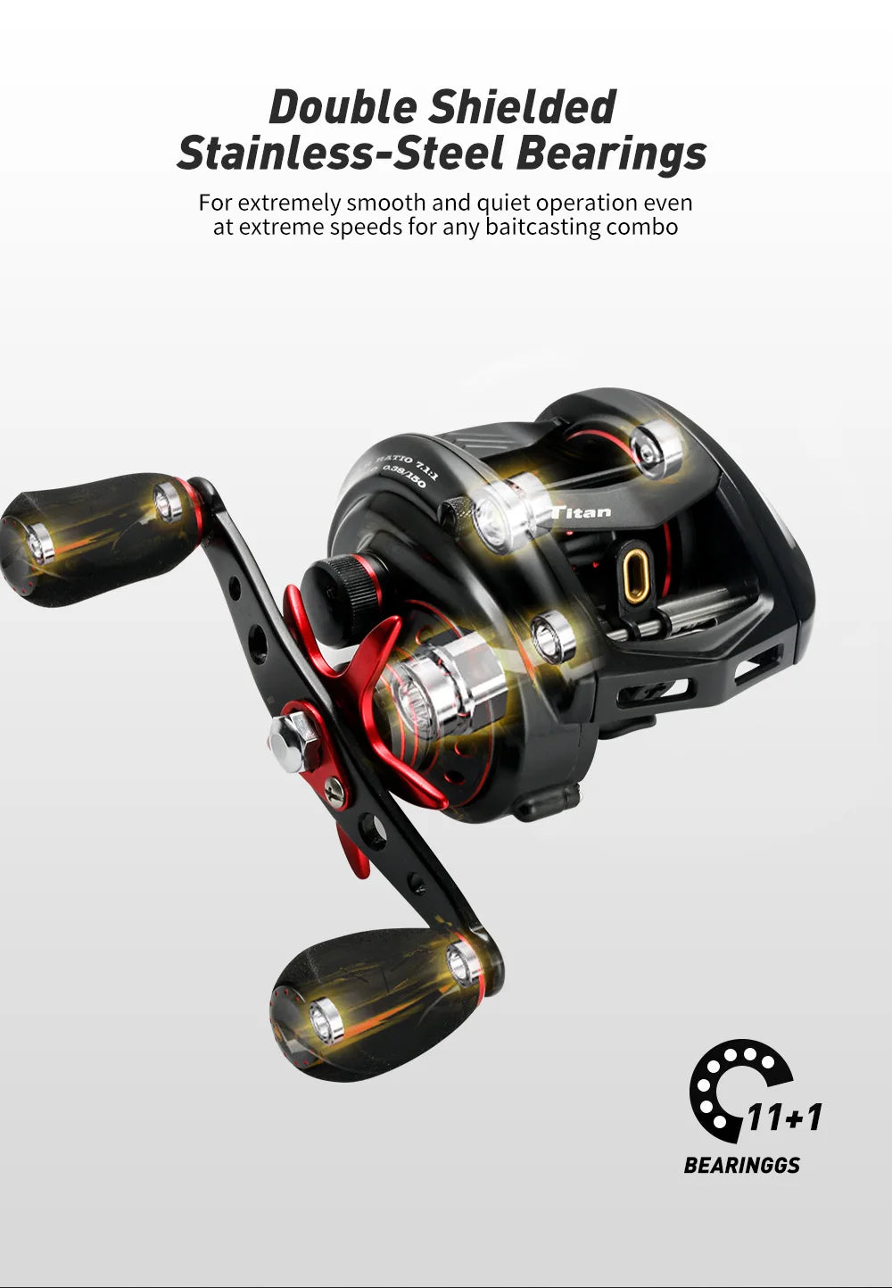 JOHNCOO Fishing reel MT200 Bait Casting Reel Big Game 13kg Max Drag jigging Fishing Reel 11+1 BB 7.1:1 Baitcasting reel The Clovii's Extravaganza!!!