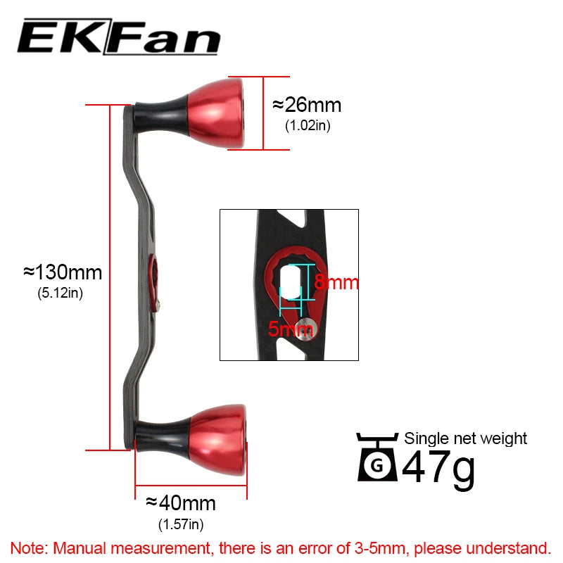 EKfan 130MM 105MM Suitable For DAI&SHI New Carbon Fiber Fishing Handle For Bait Casting Water-drop And Drum-Wheel Jig Reel The Clovii's Extravaganza!!!