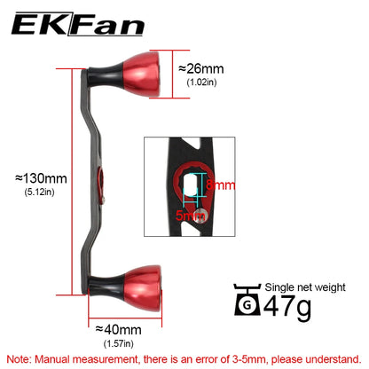 EKfan 130MM 105MM Suitable For DAI&SHI New Carbon Fiber Fishing Handle For Bait Casting Water-drop And Drum-Wheel Jig Reel The Clovii's Extravaganza!!!