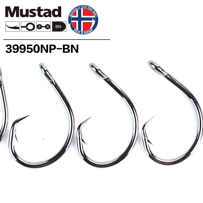 Mustad Norway Origin Fishing Hook High Carbon Steel Big Size Circle Fish Hooks,4/0,6/0,8/0/10/0,12/0,39950NP-BN The Clovii's Extravaganza!!!