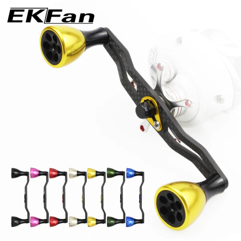 EKfan 130MM 105MM Suitable For DAI&SHI New Carbon Fiber Fishing Handle For Bait Casting Water-drop And Drum-Wheel Jig Reel The Clovii's Extravaganza!!!