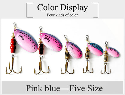 Spinner Bait Fishing Lure 3.9g 4.6g 7.4g 10.8g 15g Rotating Spinners Spoon Lures pike Metal With Treble Hooks Fishing goods The Clovii's Extravaganza!!!