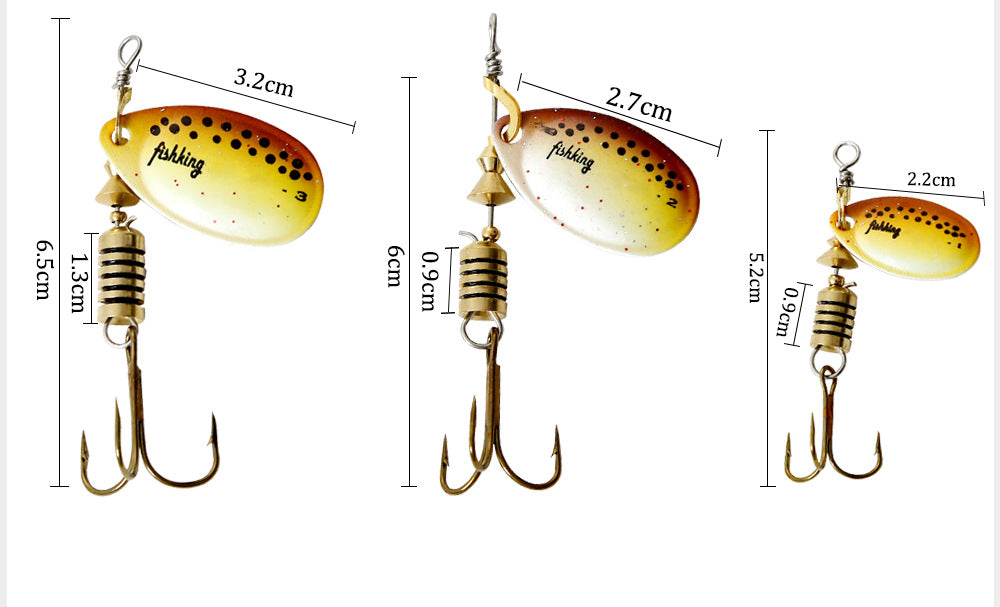 Spinner Bait Fishing Lure 3.9g 4.6g 7.4g 10.8g 15g Rotating Spinners Spoon Lures pike Metal With Treble Hooks Fishing goods The Clovii's Extravaganza!!!