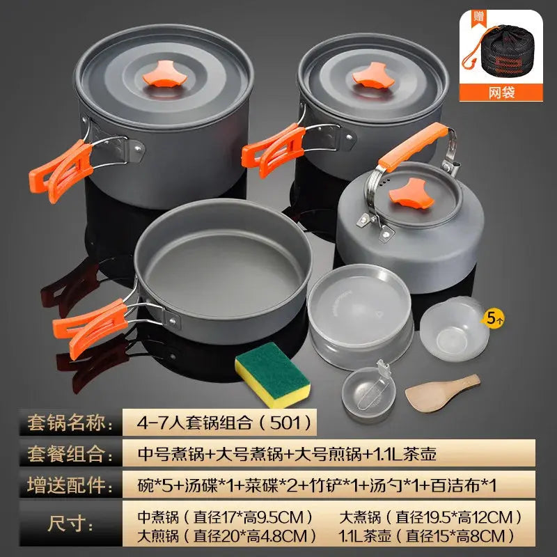 Outdoor Camping Picnic Supplies Equipment Portable Cookware Combination Suit Wild Picnic Stoves - The Clovii's Extravaganza!!!