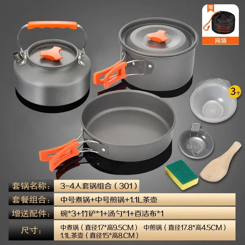 Outdoor Camping Picnic Supplies Equipment Portable Cookware Combination Suit Wild Picnic Stoves - The Clovii's Extravaganza!!!