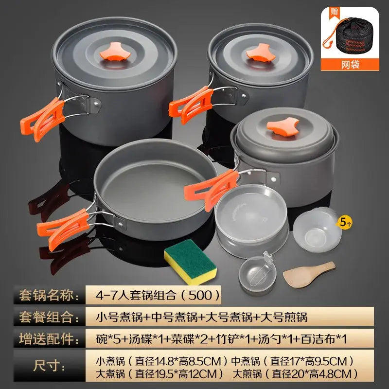 Outdoor Camping Picnic Supplies Equipment Portable Cookware Combination Suit Wild Picnic Stoves - The Clovii's Extravaganza!!!