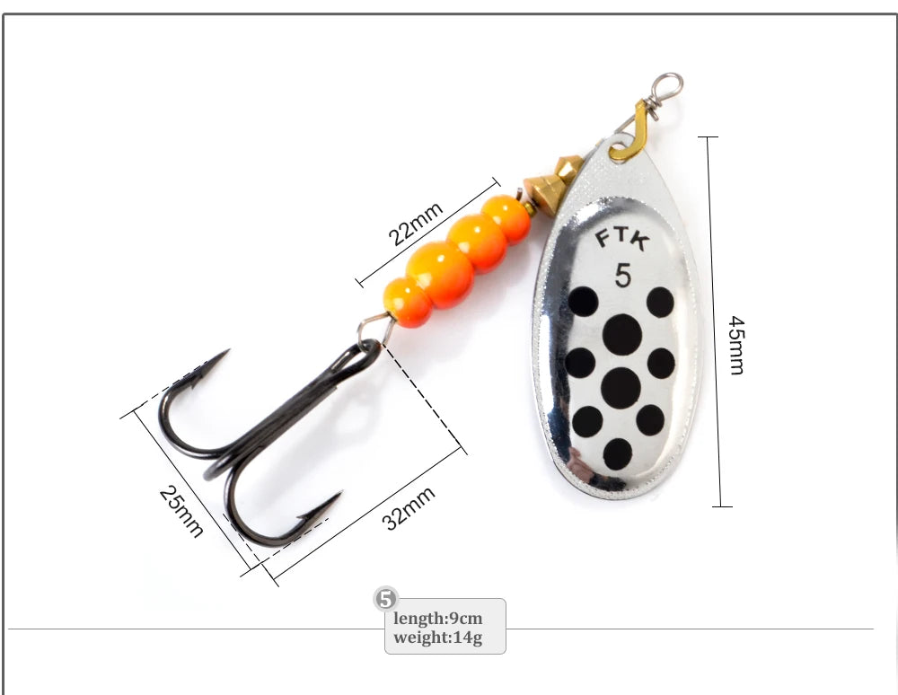 3.9g-15g Metal Spiner Bait Fishing Lure Spinner Fishing Spoon Lure Spinnerbait Hard Artificial Bait Pike Tackle The Clovii's Extravaganza!!!