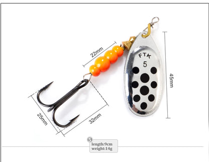 3.9g-15g Metal Spiner Bait Fishing Lure Spinner Fishing Spoon Lure Spinnerbait Hard Artificial Bait Pike Tackle The Clovii's Extravaganza!!!