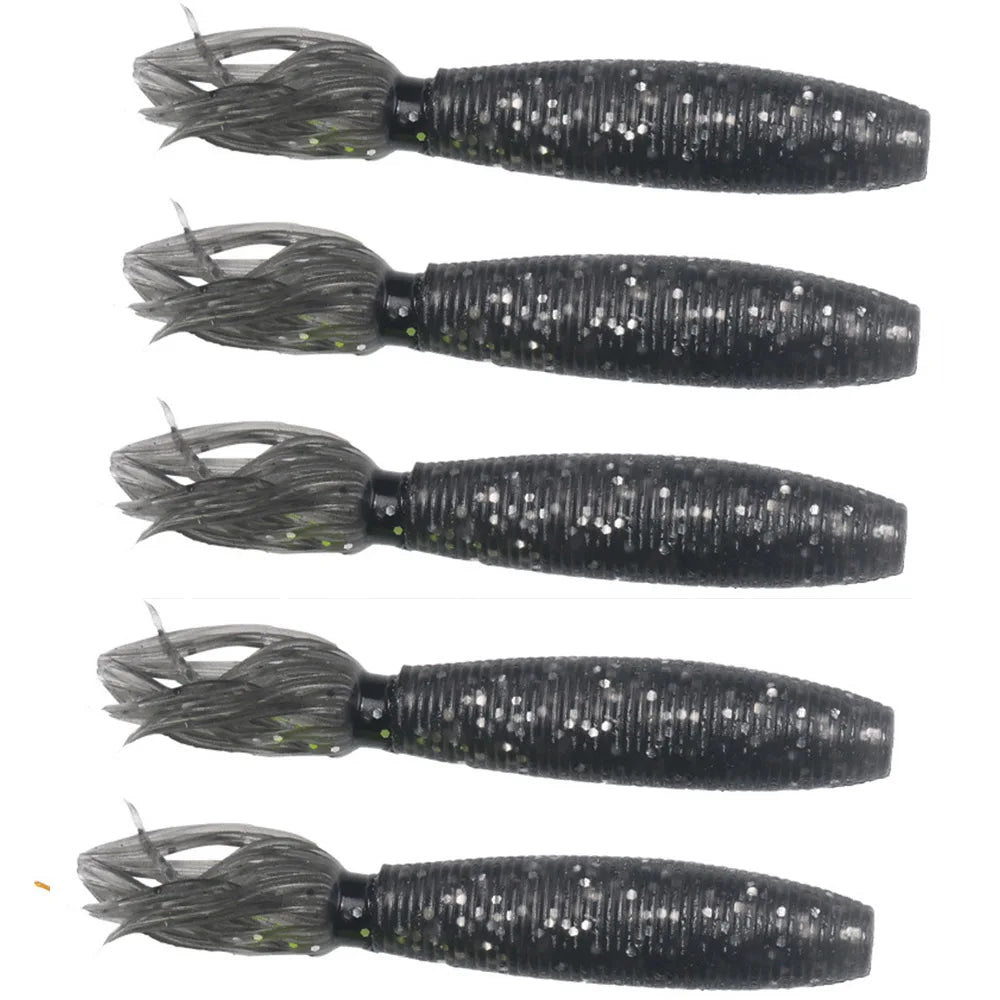 5pcs Soft Fishing Lure 9cm 10g Fat Ika Silicone Swimbait Easy Shiner Shad Worm Artificial Plastic Lures For Bass Perch Pesca Jig The Clovii's Extravaganza!!!