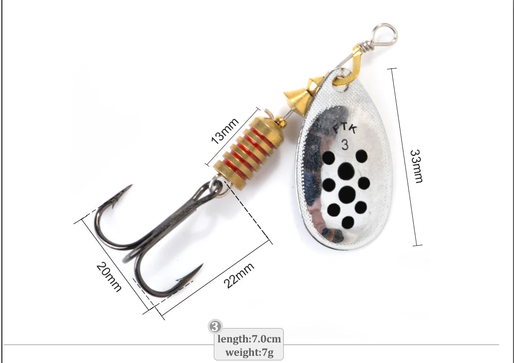 3.9g-15g Metal Spiner Bait Fishing Lure Spinner Fishing Spoon Lure Spinnerbait Hard Artificial Bait Pike Tackle The Clovii's Extravaganza!!!