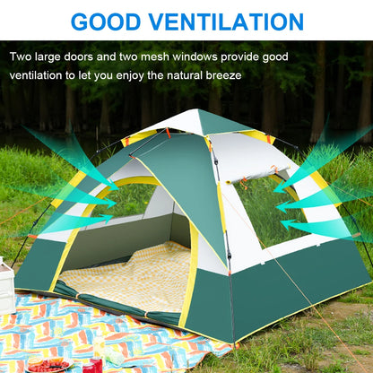 Outdoor Pop up Tent Full-Automatic Instant Unfold Rain-Proof Tent Family Ultralight Portable Dampproof Camping Tents for Tourism The Clovii's Extravaganza!!!