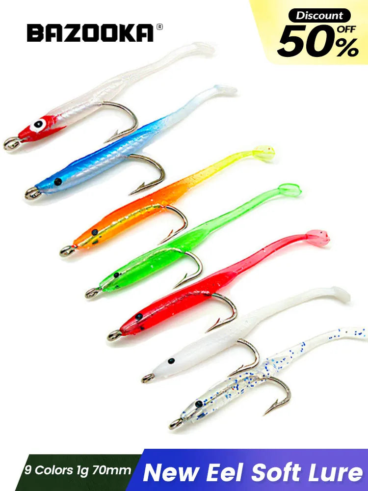 Bazooka 1g Fishing Lure Eel Lure Set T Tail Silicone Easy Shiner Soft Baits With Hook Small Fish Artificial Pesca Leurre Winter The Clovii's Extravaganza!!!