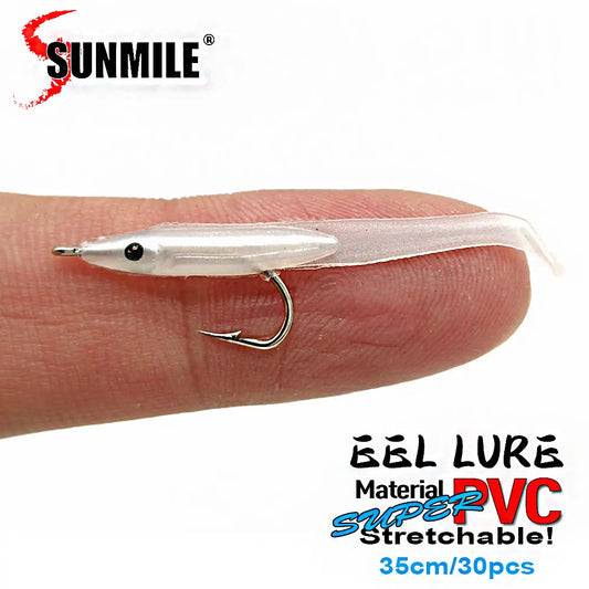 SUNMILE 30pcs Eel Soft Fishing Lure 35mm PescaTackle Wobblers Fish Lures Carp Leurre Souple Soft Baits The Clovii's Extravaganza!!!