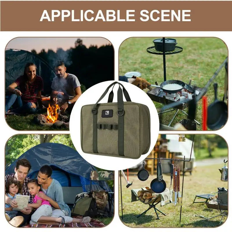 Portable Outdoor Camping Utensil Bag Waterproof Oxford Travel Bag Stove Pouch Cooking Utensils For BBQ Camping Cookware Hiking The Clovii's Extravaganza!!!