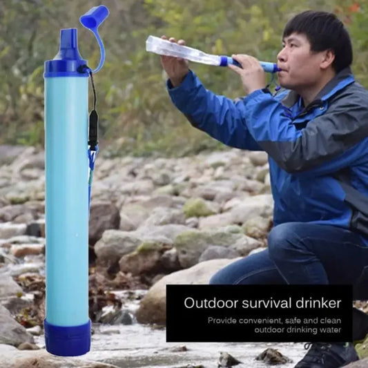 Portable Outdoor Water Purifier Camping Hiking Emergency Survival Water Filter Filtration Straws Camping Equipment  Accessories CMBs Fishing and Outdoor Gear