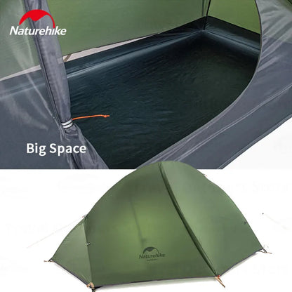 Naturehike Cycling Tent With Floor Mat Silicone Camping 20D Ultralight Backpacking Waterproof Outdoor Travel Hiking Beach Tent CMBs Fishing and Outdoor Gear