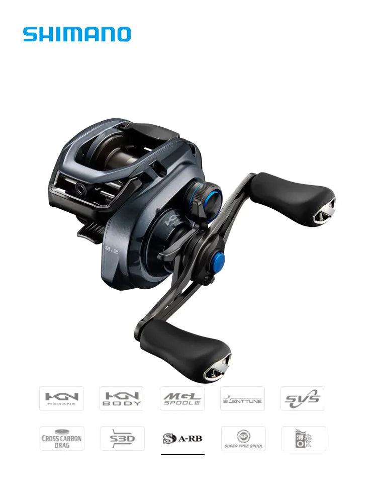 SHIMANO 2024 NEW SLX MGL Baitcasting Fishing Reels Long Throw 4/1BB 6.3:1/7.2:1/8.2:1 SVS Max Drag 5.5kg Saltwater Casting Reels CMBs Fishing and Outdoor Gear