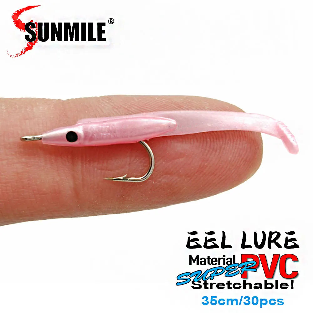 SUNMILE 30pcs Eel Soft Fishing Lure 35mm PescaTackle Wobblers Fish Lures Carp Leurre Souple Soft Baits The Clovii's Extravaganza!!!