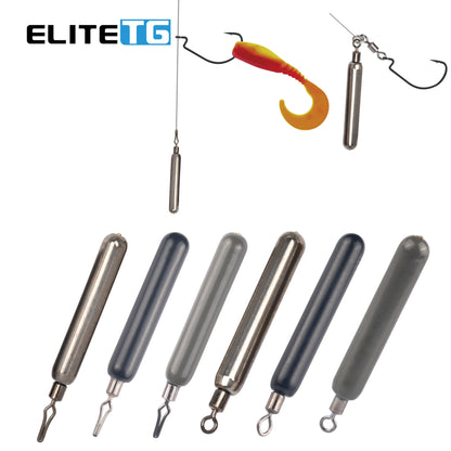 Elite TG Tungsten Skinny Drop Shot Weight 5.3g-14g，Soft Lure Bait Sinker Jika/Carolina/Texas Rig Bass Salmon Tackle Accessories The Clovii's Extravaganza!!!