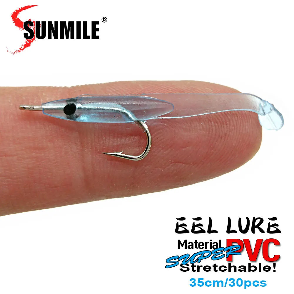 SUNMILE 30pcs Eel Soft Fishing Lure 35mm PescaTackle Wobblers Fish Lures Carp Leurre Souple Soft Baits The Clovii's Extravaganza!!!