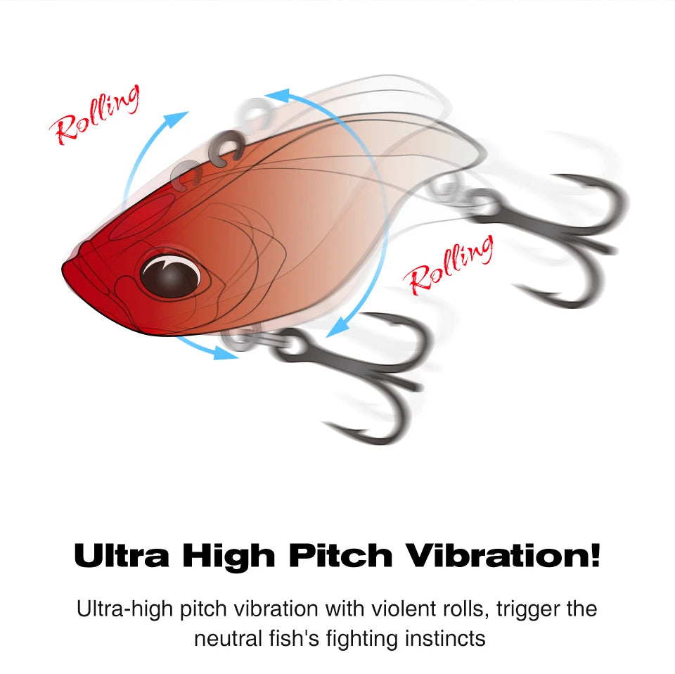 TSURINOYA 50S Vibration TEMPTER 50mm 12.5g Long Casting Sinking Fishing Lure VIB Winter Fishing Lipless Hard Bait For Pike Bass The Clovii's Extravaganza!!!