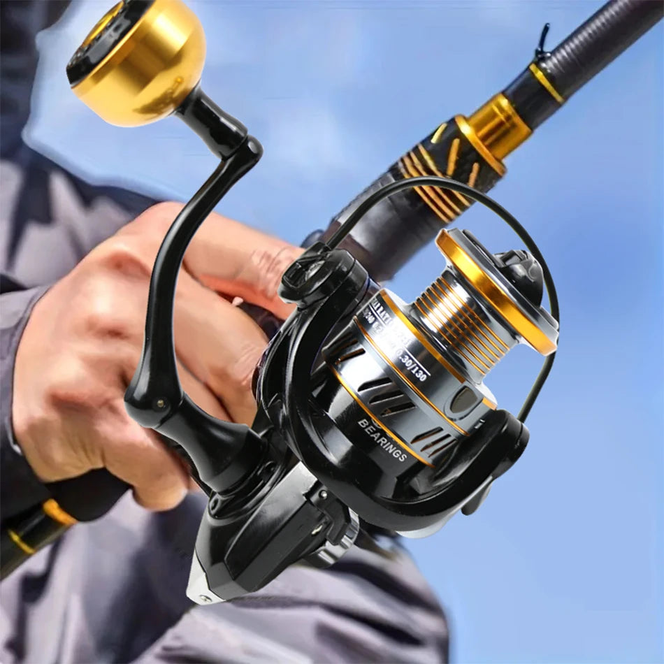 Rooblinos HM Spinning Fishing Reels For Saltwater Freshwater Metal Spool Left/Right Interchangeable Trout Carp Fishing Tackle CMBs Fishing and Outdoor Gear