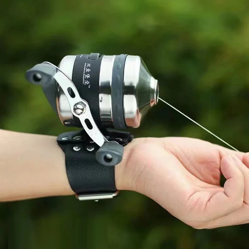 BL25 Long Rod Slingshot Fishing Reel Stainless Steel Closed Rotating Left and Right Hand Fishing Reel Fishing Gear Accessories The Clovii's Extravaganza!!!