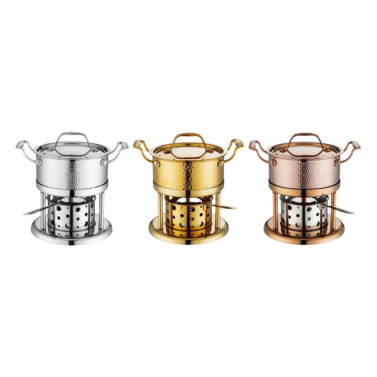 Alcohol Stove Hot Pot Stainless Steel Thick Sturdy Cookware Small Hot Pot Ramen Pot for Camping Restaurants BBQ Picnic Home Use The Clovii's Extravaganza!!!