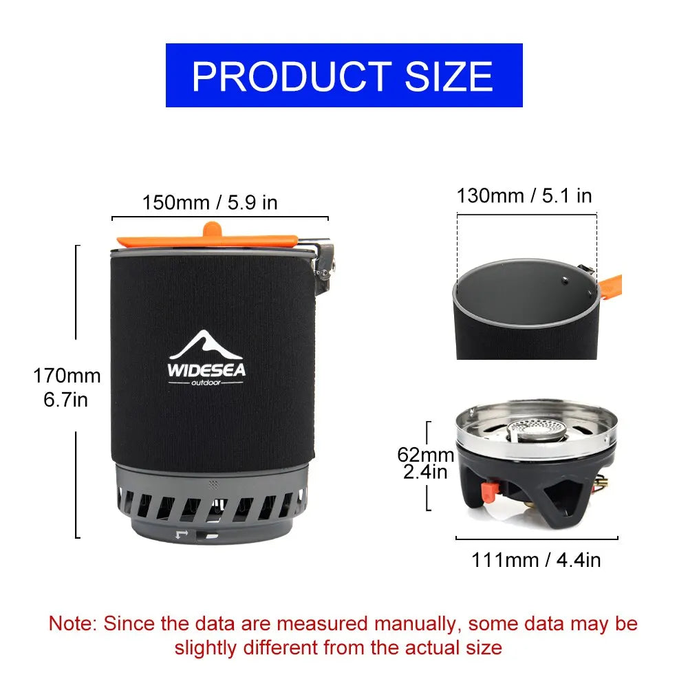 Widesea Camping Cooking System Heat Exchanger Outdoor Gas Stove Burner Tourist Pot Cup Cookware Tableware Tourism Bowler Dishes The Clovii's Extravaganza!!!