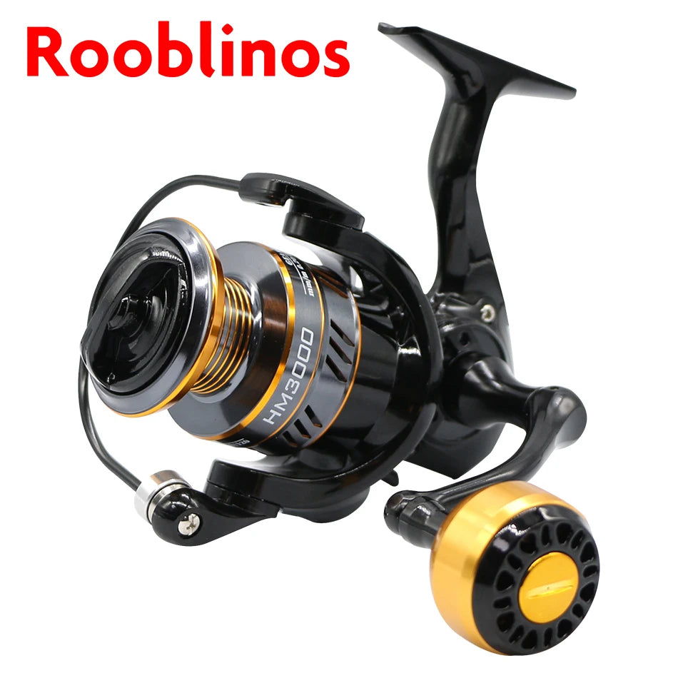 Rooblinos HM Spinning Fishing Reels For Saltwater Freshwater Metal Spool Left/Right Interchangeable Trout Carp Fishing Tackle CMBs Fishing and Outdoor Gear